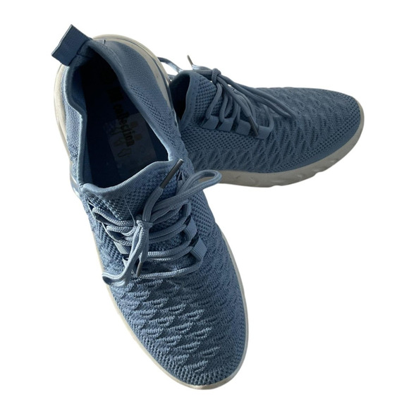 BM Collection Womens Blue 9 Shoes Mesh Lace Up Athletic Walking Comfort Sneakers - Picture 5 of 8